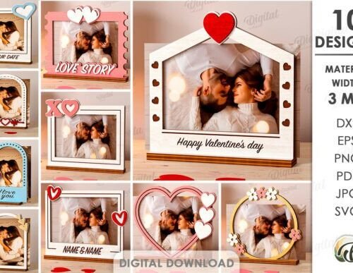 Valentines Day Photo Frames Bundle 138109995 Creativo Digital